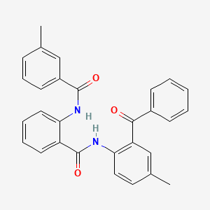 molecular formula C29H24N2O3 B6524392 N-(2-benzoyl-4-methylphenyl)-2-(3-methylbenzamido)benzamide CAS No. 403845-82-9