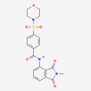 molecular formula C20H19N3O6S B6524414 N-(2-methyl-1,3-dioxo-2,3-dihydro-1H-isoindol-4-yl)-4-(morpholine-4-sulfonyl)benzamide CAS No. 683231-96-1