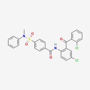 molecular formula C27H20Cl2N2O4S B6524418 N-[4-chloro-2-(2-chlorobenzoyl)phenyl]-4-[methyl(phenyl)sulfamoyl]benzamide CAS No. 330190-53-9