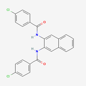 molecular formula C24H16Cl2N2O2 B6524463 4-chloro-N-[3-(4-chlorobenzamido)naphthalen-2-yl]benzamide CAS No. 313480-89-6