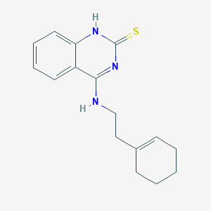 molecular formula C16H19N3S B6524486 4-{[2-(cyclohex-1-en-1-yl)ethyl]amino}-1,2-dihydroquinazoline-2-thione CAS No. 440334-24-7