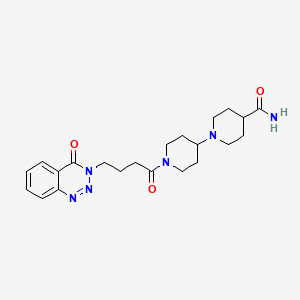 molecular formula C22H30N6O3 B6524491 1'-[4-(4-oxo-3,4-dihydro-1,2,3-benzotriazin-3-yl)butanoyl]-[1,4'-bipiperidine]-4-carboxamide CAS No. 440331-33-9