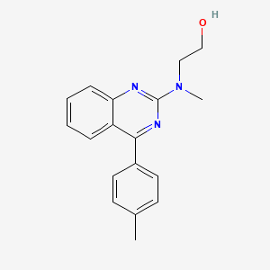 molecular formula C18H19N3O B6524558 2-{methyl[4-(4-methylphenyl)quinazolin-2-yl]amino}ethan-1-ol CAS No. 1007722-81-7