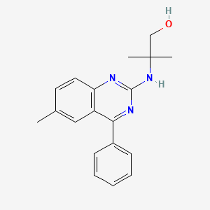 molecular formula C19H21N3O B6524560 2-methyl-2-[(6-methyl-4-phenylquinazolin-2-yl)amino]propan-1-ol CAS No. 1007722-85-1