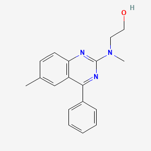 molecular formula C18H19N3O B6524565 2-[methyl(6-methyl-4-phenylquinazolin-2-yl)amino]ethan-1-ol CAS No. 1007723-11-6