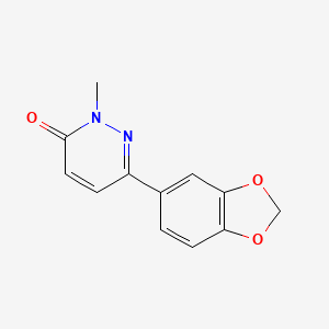 molecular formula C12H10N2O3 B6524584 6-(2H-1,3-benzodioxol-5-yl)-2-methyl-2,3-dihydropyridazin-3-one CAS No. 942007-85-4