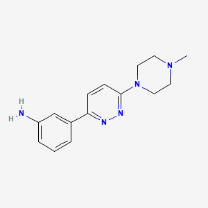 molecular formula C15H19N5 B6524598 3-[6-(4-methylpiperazin-1-yl)pyridazin-3-yl]aniline CAS No. 1017168-52-3