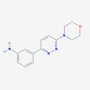 molecular formula C14H16N4O B6524601 3-[6-(morpholin-4-yl)pyridazin-3-yl]aniline CAS No. 1017326-35-0