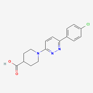 molecular formula C16H16ClN3O2 B6524615 1-[6-(4-chlorophenyl)pyridazin-3-yl]piperidine-4-carboxylic acid CAS No. 1017378-26-5