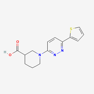 molecular formula C14H15N3O2S B6524626 1-[6-(thiophen-2-yl)pyridazin-3-yl]piperidine-3-carboxylic acid CAS No. 1017168-96-5