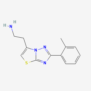 molecular formula C13H14N4S B6524636 2-[2-(2-methylphenyl)-[1,2,4]triazolo[3,2-b][1,3]thiazol-6-yl]ethan-1-amine CAS No. 1017183-37-7