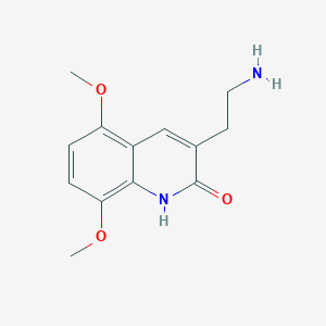 molecular formula C13H16N2O3 B6524642 3-(2-aminoethyl)-5,8-dimethoxy-1,2-dihydroquinolin-2-one CAS No. 1017161-36-2