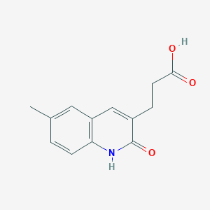 molecular formula C13H13NO3 B6524647 3-(2-hydroxy-6-methylquinolin-3-yl)propanoic acid CAS No. 1017249-91-0