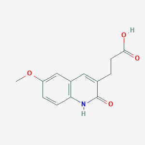 molecular formula C13H13NO4 B6524653 3-(2-hydroxy-6-methoxyquinolin-3-yl)propanoic acid CAS No. 1017348-76-3