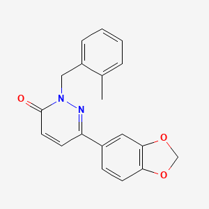 molecular formula C19H16N2O3 B6524656 6-(2H-1,3-benzodioxol-5-yl)-2-[(2-methylphenyl)methyl]-2,3-dihydropyridazin-3-one CAS No. 899753-13-0