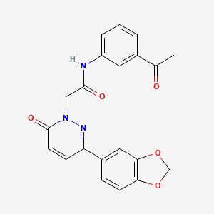 molecular formula C21H17N3O5 B6524660 N-(3-acetylphenyl)-2-[3-(2H-1,3-benzodioxol-5-yl)-6-oxo-1,6-dihydropyridazin-1-yl]acetamide CAS No. 899990-34-2