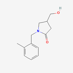 molecular formula C13H17NO2 B6524663 4-(hydroxymethyl)-1-[(2-methylphenyl)methyl]pyrrolidin-2-one CAS No. 1017396-83-6
