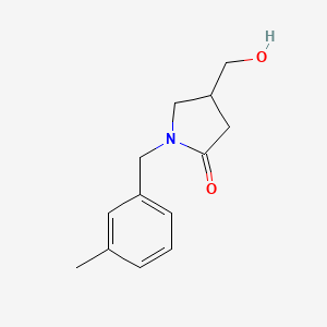molecular formula C13H17NO2 B6524670 4-(hydroxymethyl)-1-[(3-methylphenyl)methyl]pyrrolidin-2-one CAS No. 1017445-54-3
