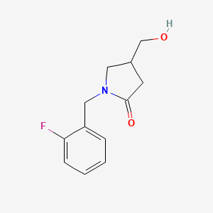molecular formula C12H14FNO2 B6524678 1-[(2-fluorophenyl)methyl]-4-(hydroxymethyl)pyrrolidin-2-one CAS No. 1017456-94-8