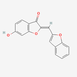 molecular formula C17H10O4 B6524693 (2Z)-2-[(1-benzofuran-2-yl)methylidene]-6-hydroxy-2,3-dihydro-1-benzofuran-3-one CAS No. 929339-62-8