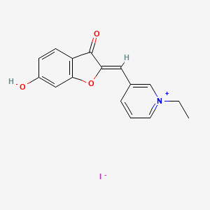 molecular formula C16H14INO3 B6524723 1-ethyl-3-{[(2Z)-6-hydroxy-3-oxo-2,3-dihydro-1-benzofuran-2-ylidene]methyl}pyridin-1-ium iodide CAS No. 1101737-39-6