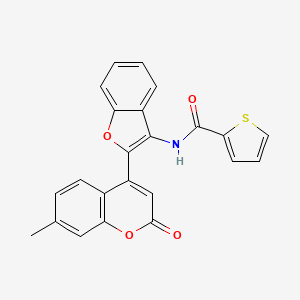 molecular formula C23H15NO4S B6524787 N-[2-(7-methyl-2-oxo-2H-chromen-4-yl)-1-benzofuran-3-yl]thiophene-2-carboxamide CAS No. 929490-23-3