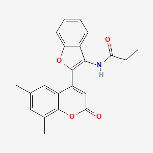 N-[2-(6,8-dimethyl-2-oxo-2H-chromen-4-yl)-1-benzofuran-3-yl]propanamide