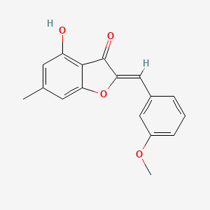 molecular formula C17H14O4 B6524856 (2Z)-4-hydroxy-2-[(3-methoxyphenyl)methylidene]-6-methyl-2,3-dihydro-1-benzofuran-3-one CAS No. 929389-24-2