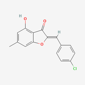 (2Z)-2-[(4-chlorophenyl)methylidene]-4-hydroxy-6-methyl-2,3-dihydro-1-benzofuran-3-one