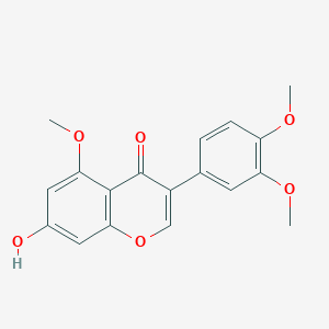 molecular formula C18H16O6 B6524955 3-(3,4-dimethoxyphenyl)-7-hydroxy-5-methoxy-4H-chromen-4-one CAS No. 929451-07-0