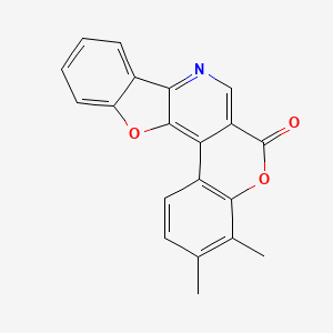 17,18-dimethyl-3,15-dioxa-11-azapentacyclo[11.8.0.0^{2,10}.0^{4,9}.0^{16,21}]henicosa-1(13),2(10),4(9),5,7,11,16,18,20-nonaen-14-one
