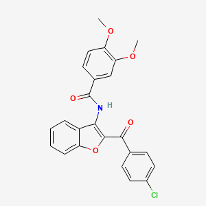 N-[2-(4-chlorobenzoyl)-1-benzofuran-3-yl]-3,4-dimethoxybenzamide