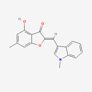 molecular formula C19H15NO3 B6525053 (2Z)-4-hydroxy-6-methyl-2-[(1-methyl-1H-indol-3-yl)methylidene]-2,3-dihydro-1-benzofuran-3-one CAS No. 1007635-07-5