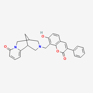 11-[(7-hydroxy-2-oxo-3-phenyl-2H-chromen-8-yl)methyl]-7,11-diazatricyclo[7.3.1.0^{2,7}]trideca-2,4-dien-6-one