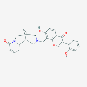 11-{[7-hydroxy-3-(2-methoxyphenyl)-4-oxo-4H-chromen-8-yl]methyl}-7,11-diazatricyclo[7.3.1.0^{2,7}]trideca-2,4-dien-6-one