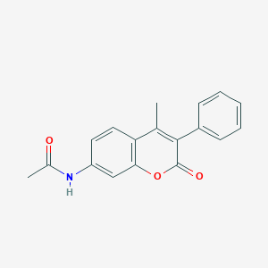 molecular formula C18H15NO3 B6525105 N-(4-methyl-2-oxo-3-phenyl-2H-chromen-7-yl)acetamide CAS No. 31787-00-5