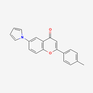 molecular formula C20H15NO2 B6525115 2-(4-methylphenyl)-6-(1H-pyrrol-1-yl)-4H-chromen-4-one CAS No. 1007635-51-9