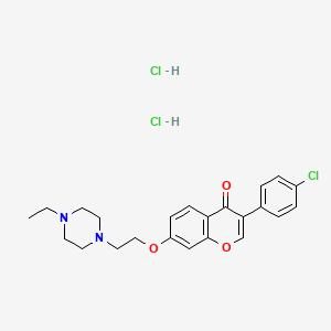 molecular formula C23H27Cl3N2O3 B6525124 3-(4-chlorophenyl)-7-[2-(4-ethylpiperazin-1-yl)ethoxy]-4H-chromen-4-one dihydrochloride CAS No. 1177841-63-2