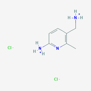 molecular formula C7H13Cl2N3 B065252 2-Amino-5-aminomethyl-6-methyl-pyridine dihydrochloride CAS No. 183853-59-0