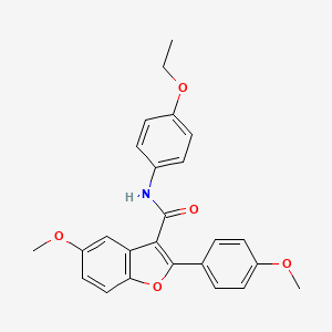 molecular formula C25H23NO5 B6525208 N-(4-ethoxyphenyl)-5-methoxy-2-(4-methoxyphenyl)-1-benzofuran-3-carboxamide CAS No. 929513-17-7