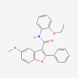 molecular formula C24H21NO4 B6525233 N-(2-ethoxyphenyl)-5-methoxy-2-phenyl-1-benzofuran-3-carboxamide CAS No. 929451-33-2