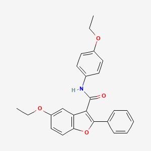 molecular formula C25H23NO4 B6525250 5-ethoxy-N-(4-ethoxyphenyl)-2-phenyl-1-benzofuran-3-carboxamide CAS No. 929451-37-6