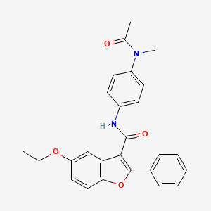 molecular formula C26H24N2O4 B6525254 5-ethoxy-N-[4-(N-methylacetamido)phenyl]-2-phenyl-1-benzofuran-3-carboxamide CAS No. 929428-24-0