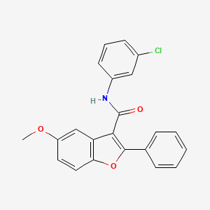 molecular formula C22H16ClNO3 B6525281 N-(3-chlorophenyl)-5-methoxy-2-phenyl-1-benzofuran-3-carboxamide CAS No. 929428-32-0