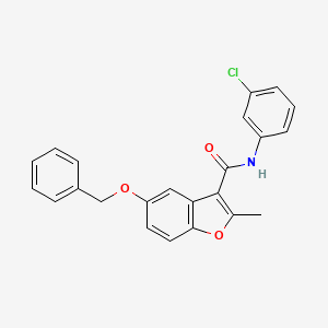 molecular formula C23H18ClNO3 B6525285 5-(benzyloxy)-N-(3-chlorophenyl)-2-methyl-1-benzofuran-3-carboxamide CAS No. 929451-47-8