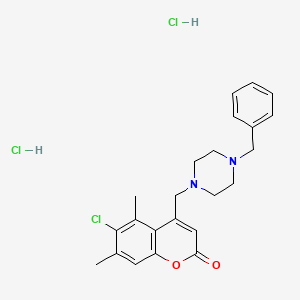 4-[(4-benzylpiperazin-1-yl)methyl]-6-chloro-5,7-dimethyl-2H-chromen-2-one dihydrochloride