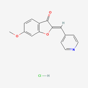 molecular formula C15H12ClNO3 B6525327 (2Z)-6-methoxy-2-[(pyridin-4-yl)methylidene]-2,3-dihydro-1-benzofuran-3-one hydrochloride CAS No. 1177860-71-7
