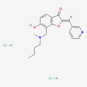 molecular formula C20H24Cl2N2O3 B6525355 (2Z)-7-{[butyl(methyl)amino]methyl}-6-hydroxy-2-[(pyridin-3-yl)methylidene]-2,3-dihydro-1-benzofuran-3-one dihydrochloride CAS No. 1177577-07-9