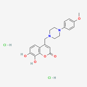 molecular formula C21H24Cl2N2O5 B6525383 7,8-dihydroxy-4-{[4-(4-methoxyphenyl)piperazin-1-yl]methyl}-2H-chromen-2-one dihydrochloride CAS No. 1177724-15-0