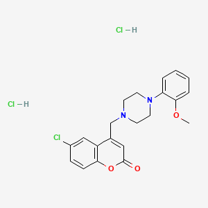 molecular formula C21H23Cl3N2O3 B6525407 6-chloro-4-{[4-(2-methoxyphenyl)piperazin-1-yl]methyl}-2H-chromen-2-one dihydrochloride CAS No. 1177807-72-5